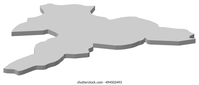 Map Jura Swizerland 3dillustration Stock Vector (Royalty Free ...