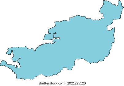 Map of Kainan City, Wakayama Prefecture, Japan.