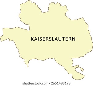 Mapa da cidade de Kaiserslautern Renânia-Palatinado (Renânia-Palatinado) Estado na República Federal da Alemanha