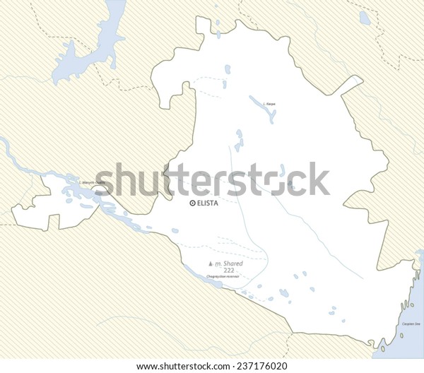 Map Kalmykia Republic Russia Stock Vector (Royalty Free) 237176020