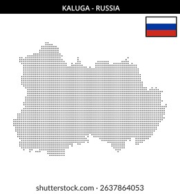 Map of Kaluga region in dots