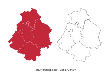Map of Kanpur Dehat district, Kanpur Dehat District,  Uttar Pradesh State, Republic of India, Government of  Uttar Pradesh , Indian territory, Eastern India, politics, village, tourism