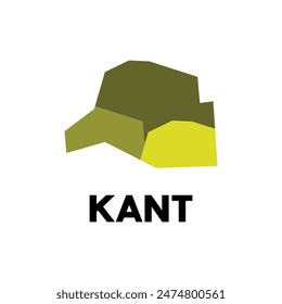 Map Of Kant City Modern Simple Geometric, illustration vector design template