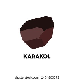 Map Of Karakol City Modern Simple Geometric, illustration vector design template