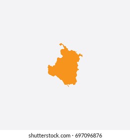 Map of Karlovac County - Croatia Vector Illustration Silhouette Design