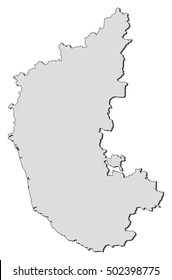 Map Karnataka India Stock Vector (Royalty Free) 502398775 | Shutterstock