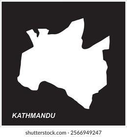 Map of Kathmandu, Nepal vector illustration symbol design