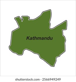 Map of Kathmandu, Nepal vector illustration symbol design