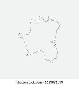 Map of Katowice - Poland graphic element Illustration template design
