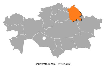 Map - Kazakhstan, Pavlodar