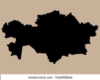 Map Kazakhstan Silhouette Vector illustration Eps 10