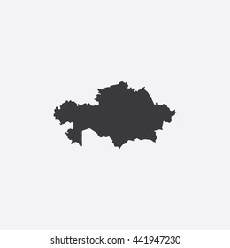 Map of Kazakhstan Vector Illustration
