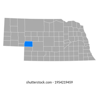 Map of Keith in Nebraska on white