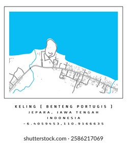 MAP OF KELING [ BENTENG PORTUGIS ], JEPARA, CENTRAL JAVA, INDONESIA. MAP OF KELING, JEPARA, CENTRAL JAVA, INDONESIA. 
FEBRUARI 2025
