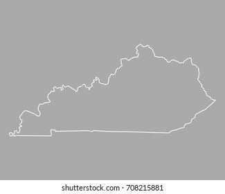 Kentucky Outline States Usa Vector Template Stock Vector (royalty Free 