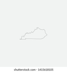 Map of Kentucky - United States graphic element Illustration template 