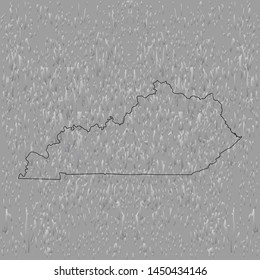map of kentucky. vector illustration