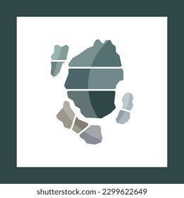 Map of Kerch city modern logo design