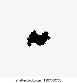 Map of Kermanshah Province - Iran Vector Illustration
