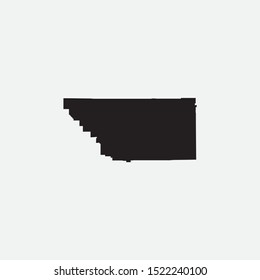 Map of Kern - California graphic element Illustration template design
