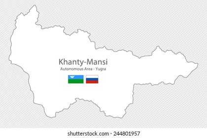 Map of Khanty-Mansi Autonomous Area - Yugra, Russia
