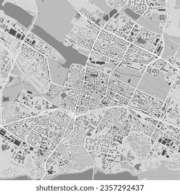 Map of Khmelnytskyi city, Ukraine. Urban black and white poster. Road map image with metropolitan city area view.