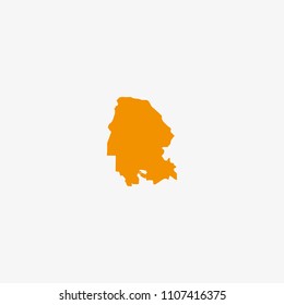 Map of Khuzestan Province - Iran Vector Illustration
