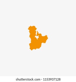 Map of Kiev Oblast - Ukraine Vector Illustration
