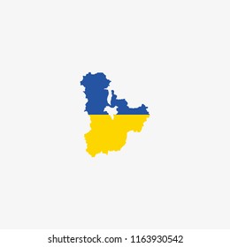 Map of Kiev - Ukraine Vector Illustration
