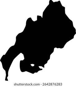 Map of Killingly Pond Connecticut USA Silhouette Flat Design