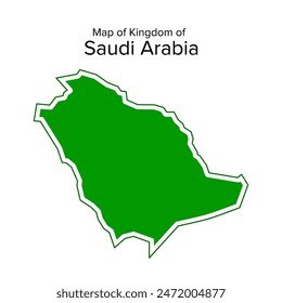 Map of Kingdom of Saudi Arabia flat vector design
