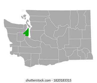 Mapa de Kitsap en Washington en blanco