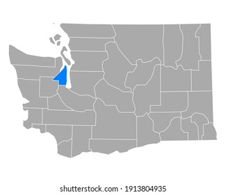 Map of Kitsap in Washington on white