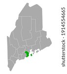 Map of Knox in Maine on white