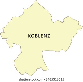 Map of Koblenz city Rhineland-Palatinate (Rheinland-Pfalz) state in Federal Republic of Germany