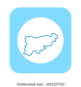 Map of Komarom Esztergom region in the country of Hungary