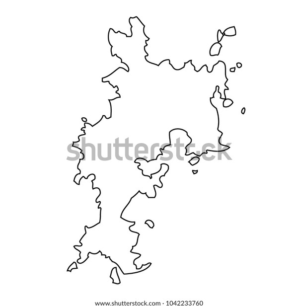 Map Komodo Island Stock Vector (Royalty Free) 1042233760