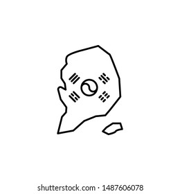 Map, Korea icon. Element of Korea culture icon