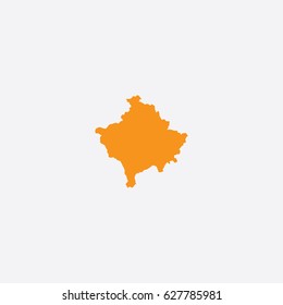 Map of Kosovo Vector Illustration

