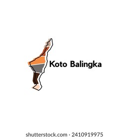 Map - Kota Balingka, Vector map of Indonesia countries, Isolated on White Background, for your design, business and etc