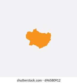 Map of Krapina-Zagorje County - Croatia Vector Illustration Silhouette Design