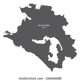 Map Of Krasnodar Region, Russia