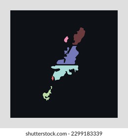 Mapa del diseño creativo de la ilustración de Kryvyi Rih
