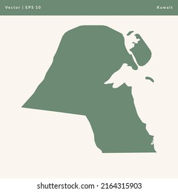 Map of Kuwait Illustration Vector Icon Map

