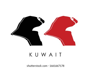 Map of Kuwait Vector Design Template, Editable 