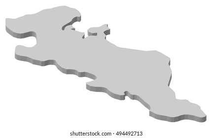 Map - Kyoto (Japan) - 3D-Illustration