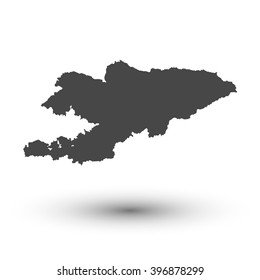 Map of Kyrgyz Republic  Vector illustration