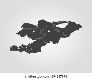 Map of Kyrgyzstan