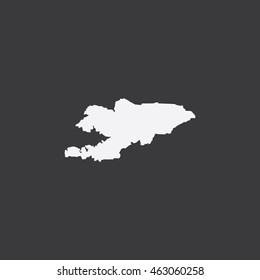 Map of Kyrgyzstan Vector Illustration

