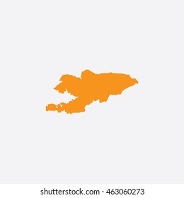 Map of Kyrgyzstan Vector Illustration

